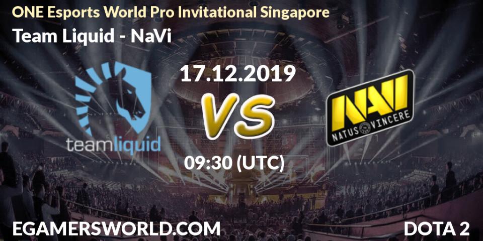 Team Liquid - NaVi: прогноз. 18.12.19, Dota 2, ONE Esports World Pro Invitational Singapore