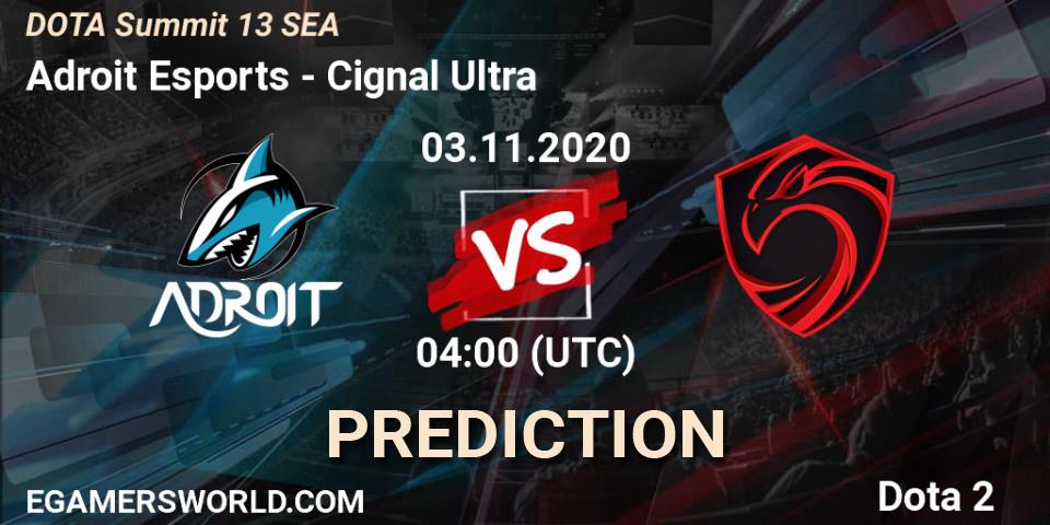 Adroit Esports - Cignal Ultra: прогноз. 03.11.20, Dota 2, DOTA Summit 13: SEA