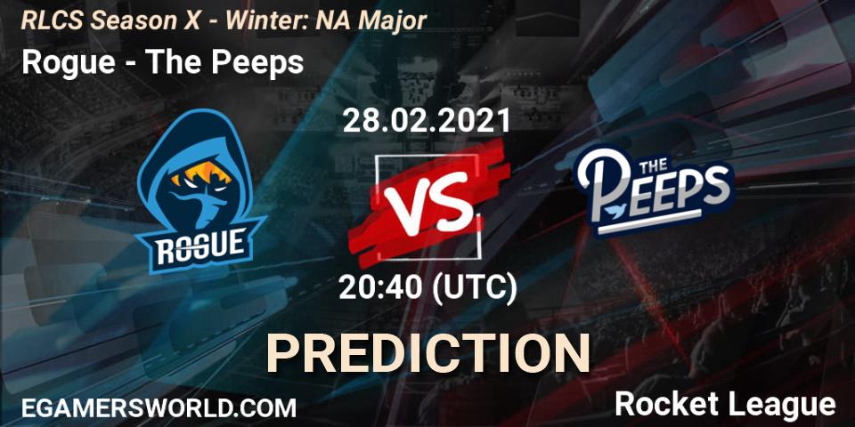 Rogue - The Peeps: прогноз. 28.02.21, Rocket League, RLCS Season X - Winter: NA Major
