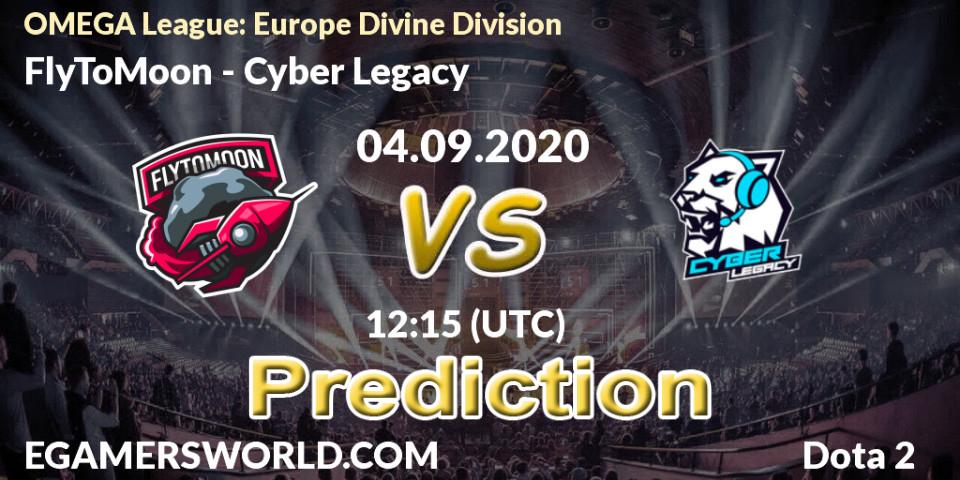 FlyToMoon - Cyber Legacy: прогноз. 04.09.20, Dota 2, OMEGA League: Europe Divine Division