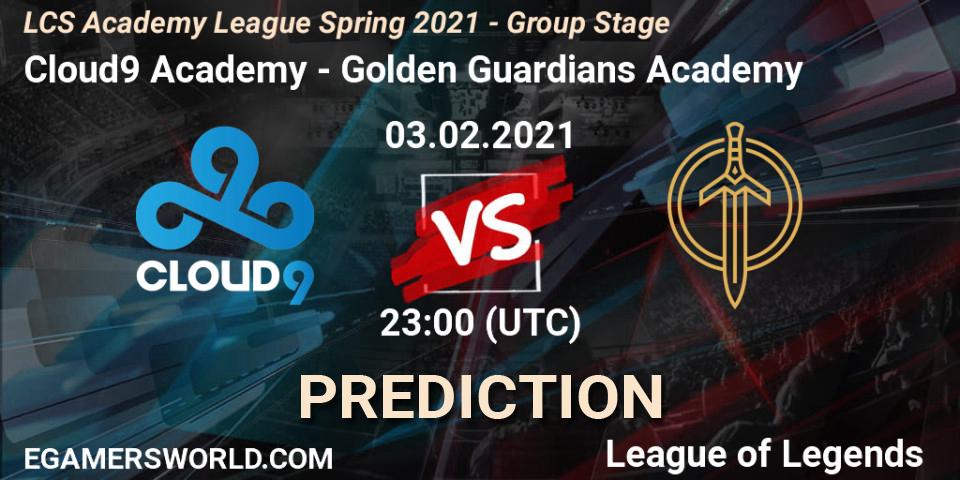 Cloud9 Academy - Golden Guardians Academy: прогноз. 03.02.21, LoL, LCS Academy League Spring 2021 - Group Stage