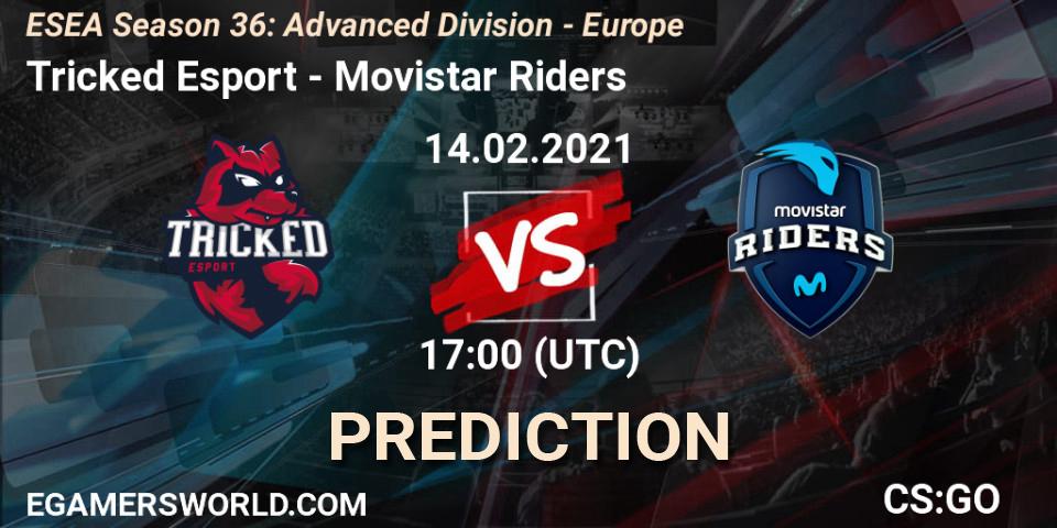 Tricked Esport - Movistar Riders: прогноз. 14.02.21, CS2 (CS:GO), ESEA Season 36: Europe - Advanced Division
