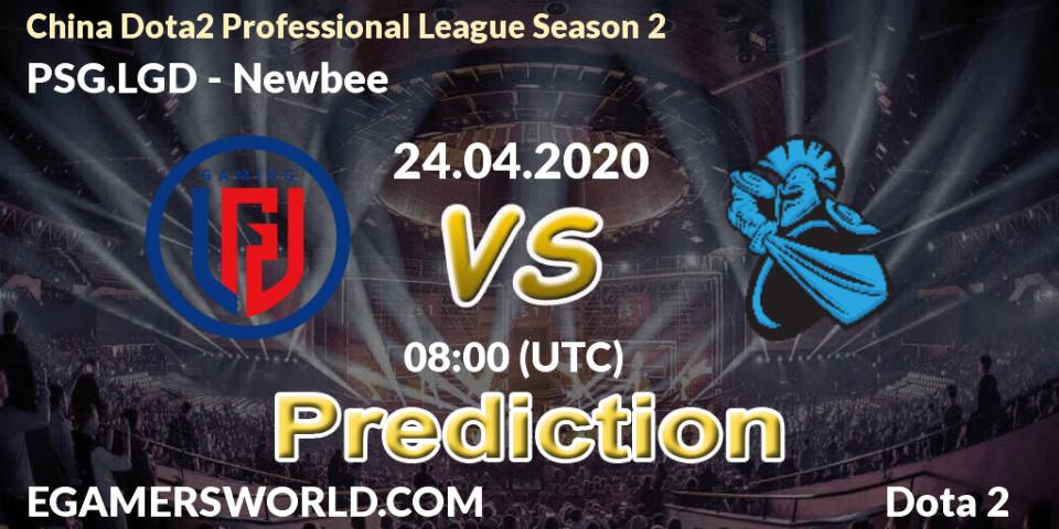 PSG.LGD - Newbee: прогноз. 24.04.20, Dota 2, China Dota2 Professional League Season 2