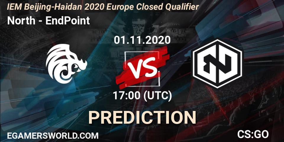 North - EndPoint: прогноз. 01.11.20, CS2 (CS:GO), IEM Beijing-Haidian 2020 Europe Closed Qualifier