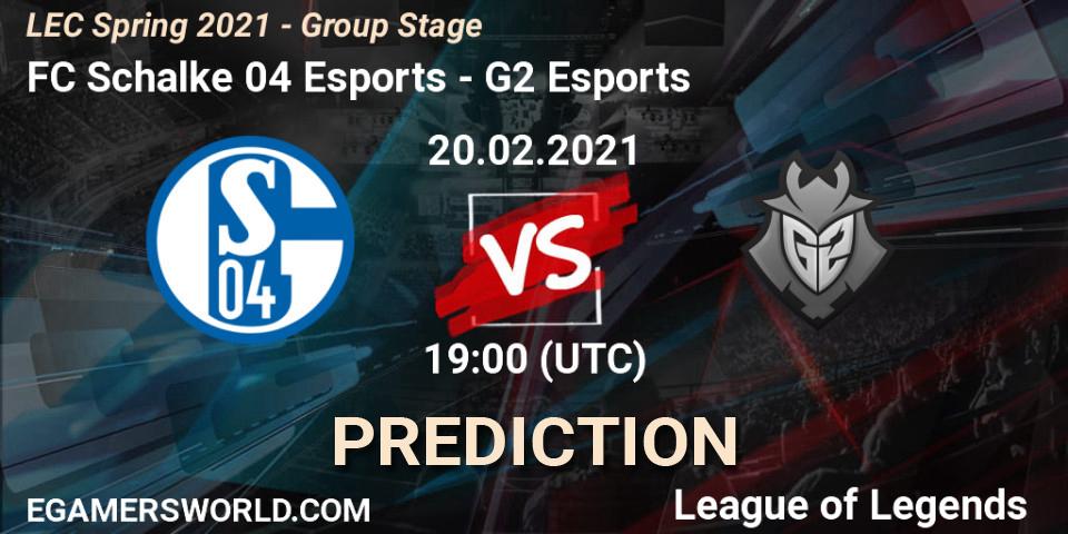 FC Schalke 04 Esports - G2 Esports: прогноз. 20.02.21, LoL, LEC Spring 2021 - Group Stage