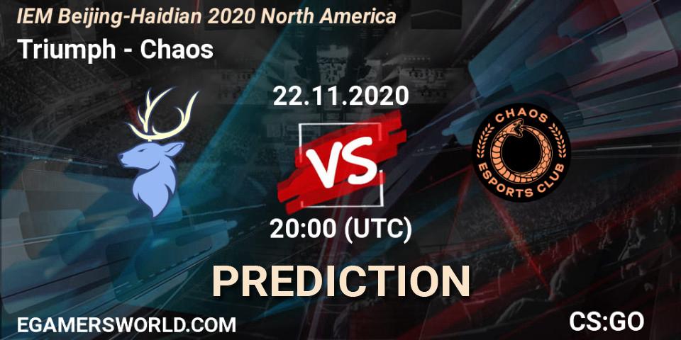Triumph - Chaos: прогноз. 22.11.20, CS2 (CS:GO), IEM Beijing-Haidian 2020 North America