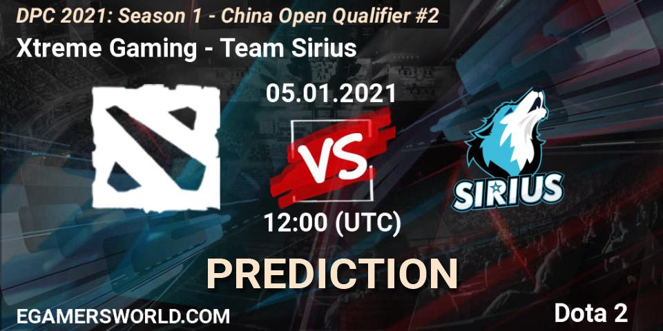Xtreme Gaming - Team Sirius: прогноз. 05.01.21, Dota 2, DPC 2021: Season 1 - China Open Qualifier #2