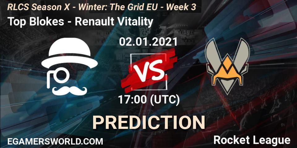 Top Blokes - Renault Vitality: прогноз. 02.01.21, Rocket League, RLCS Season X - Winter: The Grid EU - Week 3