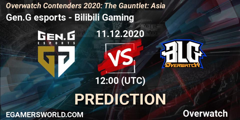 Gen.G esports - Bilibili Gaming: прогноз. 14.12.20, Overwatch, Overwatch Contenders 2020: The Gauntlet: Asia