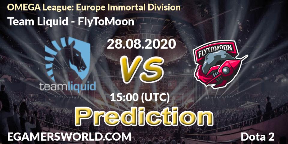 Team Liquid - FlyToMoon: прогноз. 28.08.20, Dota 2, OMEGA League: Europe Immortal Division