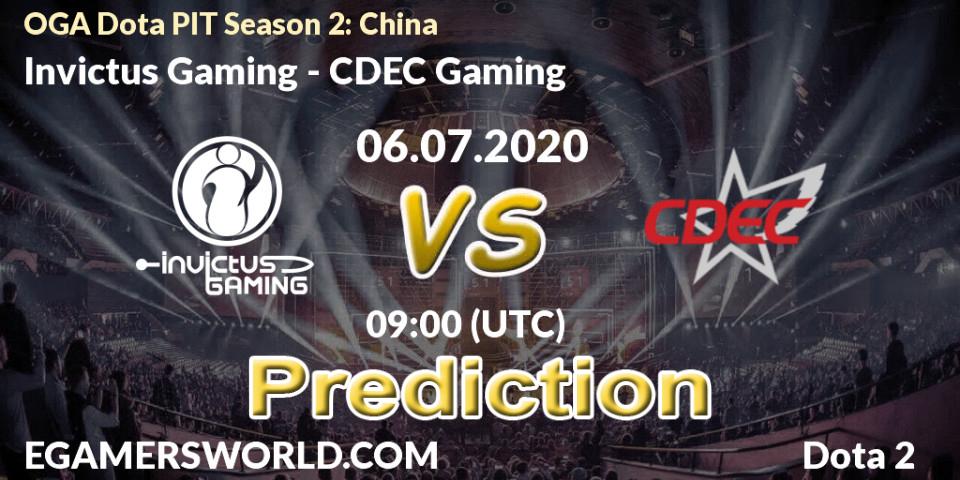 Invictus Gaming - CDEC Gaming: прогноз. 06.07.20, Dota 2, OGA Dota PIT Season 2: China
