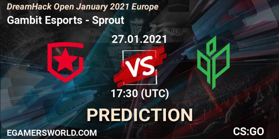 Gambit Esports - Sprout: прогноз. 27.01.21, CS2 (CS:GO), DreamHack Open January 2021 Europe