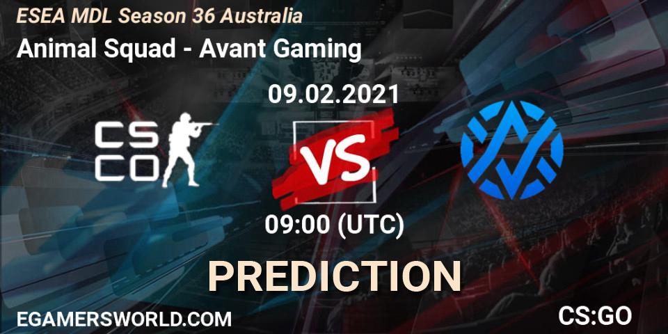 Animal Squad - Avant Gaming: прогноз. 09.02.21, CS2 (CS:GO), MDL ESEA Season 36: Australia - Premier Division