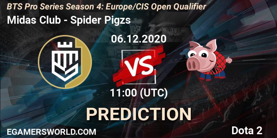 Midas Club - Spider Pigzs: прогноз. 06.12.20, Dota 2, BTS Pro Series Season 4: Europe/CIS Open Qualifier