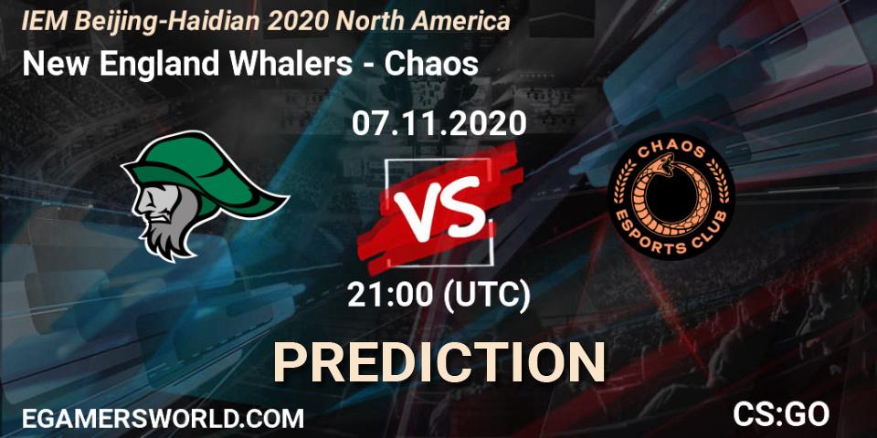 New England Whalers - Chaos: прогноз. 07.11.20, CS2 (CS:GO), IEM Beijing-Haidian 2020 North America