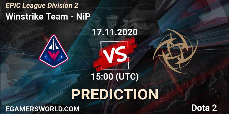 Winstrike Team - NiP: прогноз. 17.11.20, Dota 2, EPIC League Division 2