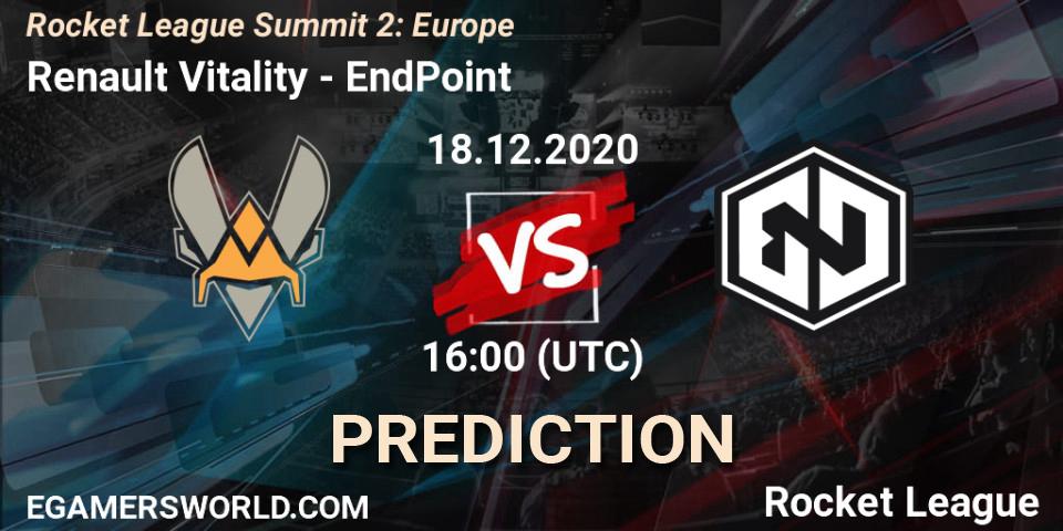 Renault Vitality - EndPoint: прогноз. 18.12.20, Rocket League, Rocket League Summit 2: Europe