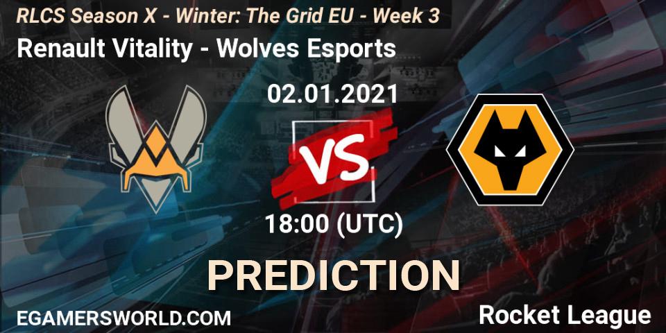 Renault Vitality - Wolves Esports: прогноз. 02.01.21, Rocket League, RLCS Season X - Winter: The Grid EU - Week 3