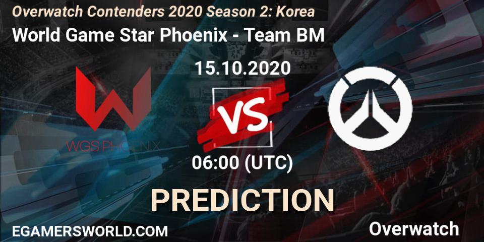 World Game Star Phoenix - Team BM: прогноз. 16.10.20, Overwatch, Overwatch Contenders 2020 Season 2: Korea