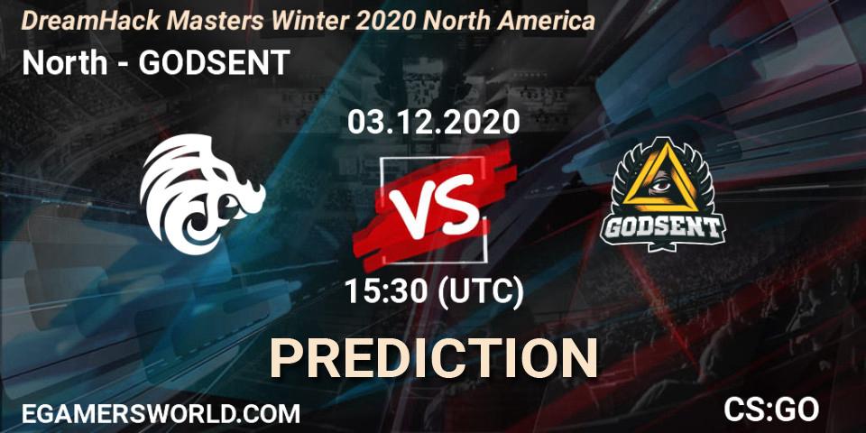 North - GODSENT: прогноз. 03.12.20, CS2 (CS:GO), DreamHack Masters Winter 2020 Europe