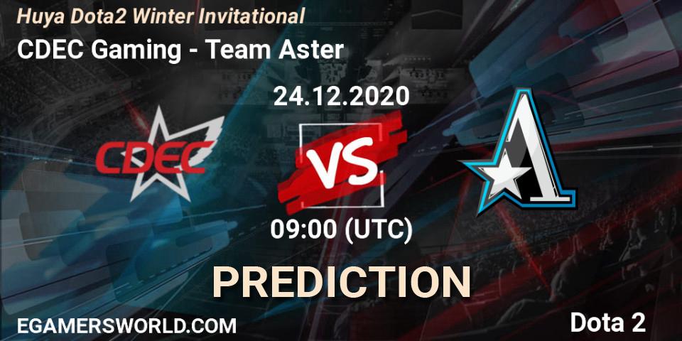 CDEC Gaming - Team Aster: прогноз. 24.12.20, Dota 2, Huya Dota2 Winter Invitational