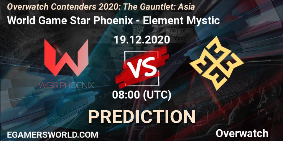 World Game Star Phoenix - Element Mystic: прогноз. 19.12.20, Overwatch, Overwatch Contenders 2020: The Gauntlet: Asia