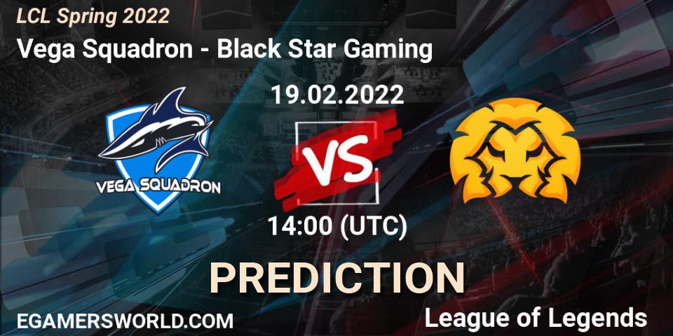 Vega Squadron - Black Star Gaming: прогноз. 19.02.22, LoL, LCL Spring 2022