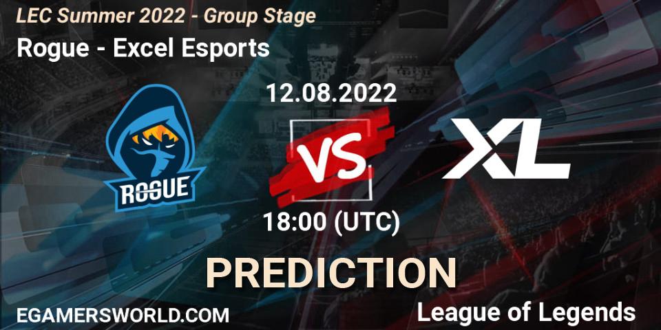Rogue - Excel Esports: прогноз. 12.08.22, LoL, LEC Summer 2022 - Group Stage