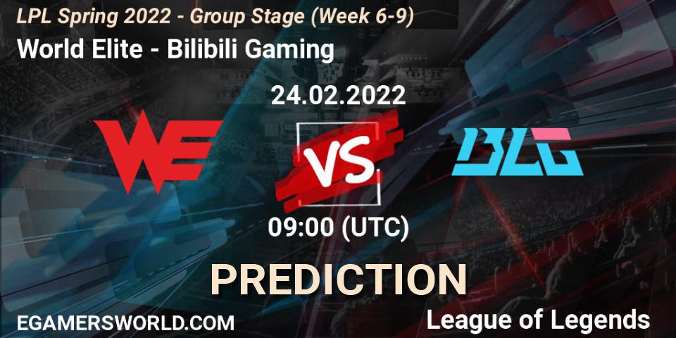 World Elite - Bilibili Gaming: прогноз. 24.02.22, LoL, LPL Spring 2022 - Group Stage (Week 6-9)