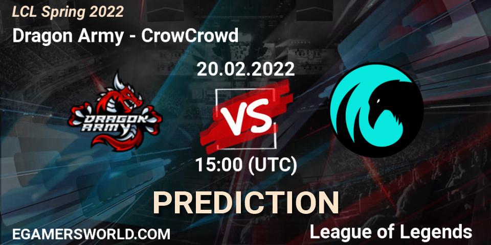 Dragon Army - CrowCrowd: прогноз. 20.02.22, LoL, LCL Spring 2022