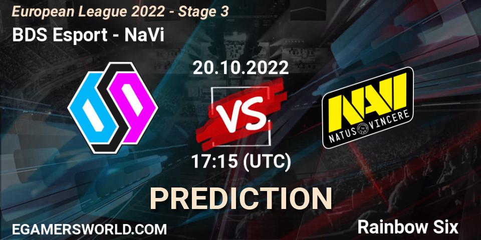 BDS Esport - NaVi: прогноз. 20.10.22, Rainbow Six, European League 2022 - Stage 3