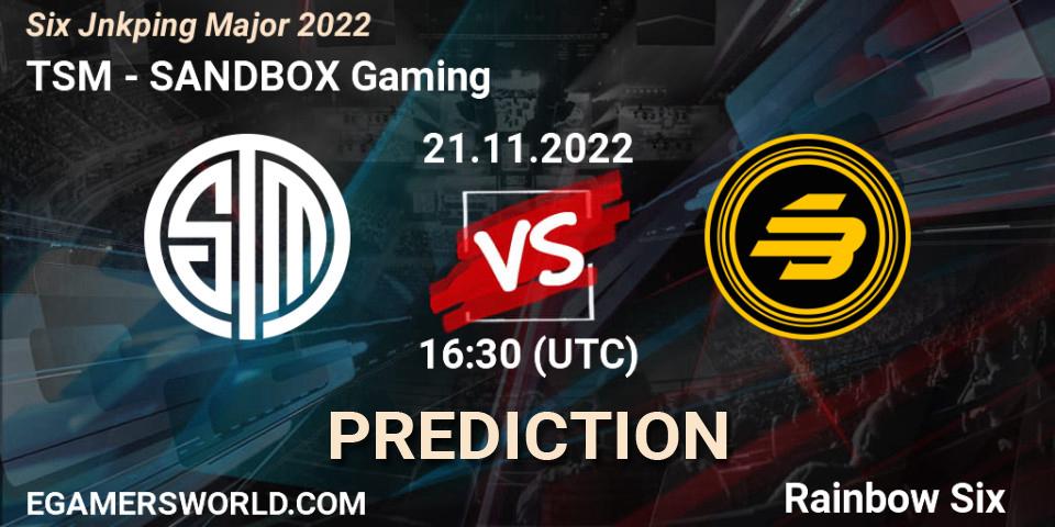 TSM - SANDBOX Gaming: прогноз. 23.11.22, Rainbow Six, Six Jönköping Major 2022
