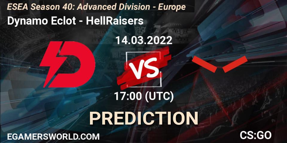Dynamo Eclot - HellRaisers: прогноз. 14.03.22, CS2 (CS:GO), ESEA Season 40: Advanced Division - Europe
