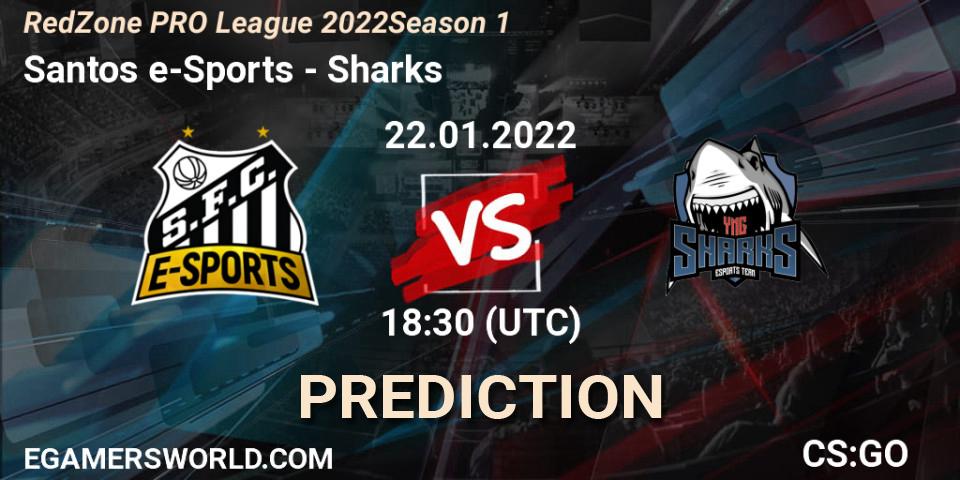 Santos e-Sports - Sharks: прогноз. 22.01.22, CS2 (CS:GO), RedZone PRO League 2022 Season 1