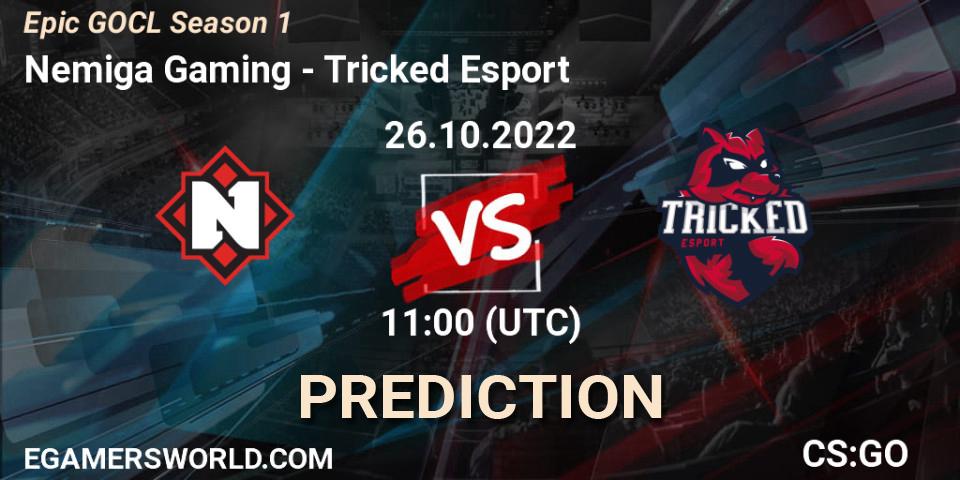 Nemiga Gaming - Tricked Esport: прогноз. 26.10.22, CS2 (CS:GO), Global Offensive Champions League Season 1
