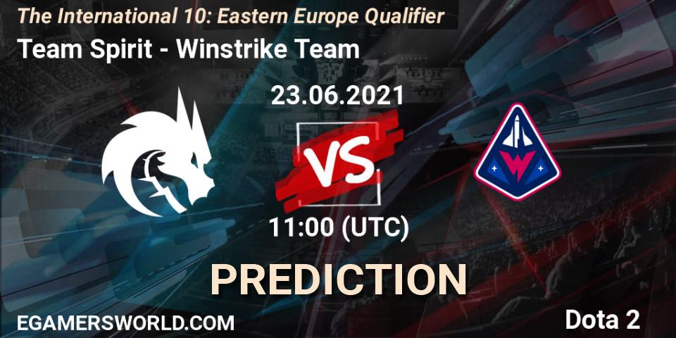 Team Spirit - Winstrike Team: прогноз. 23.06.21, Dota 2, The International 10: Eastern Europe Qualifier