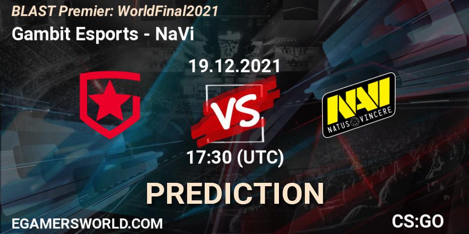Gambit Esports - NaVi: прогноз. 19.12.21, CS2 (CS:GO), BLAST Premier: World Final 2021