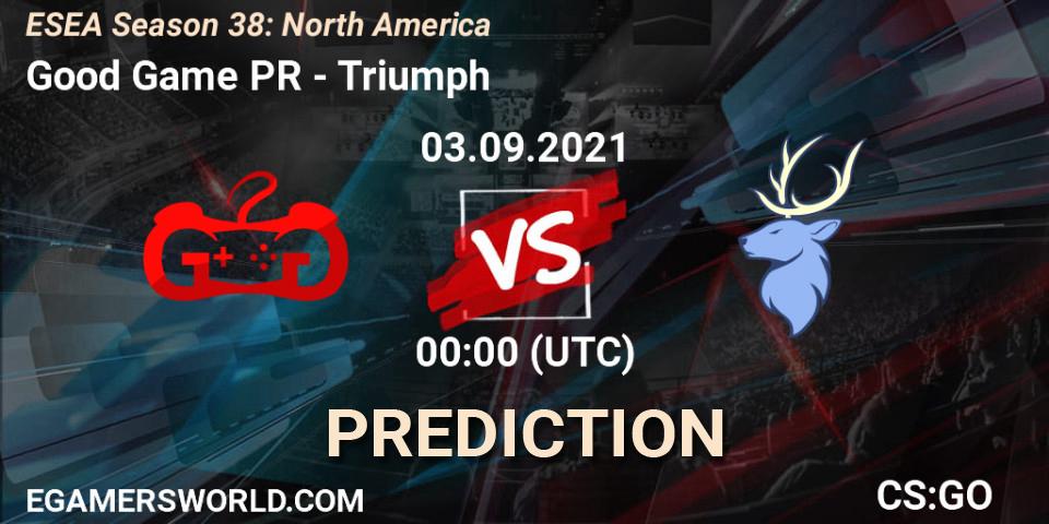 Good Game PR - Triumph: прогноз. 03.09.21, CS2 (CS:GO), ESEA Season 38: North America 