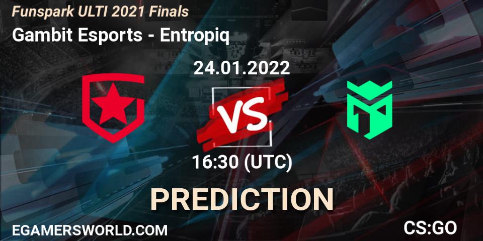 Gambit Esports - Entropiq: прогноз. 24.01.22, CS2 (CS:GO), Funspark ULTI 2021 Finals