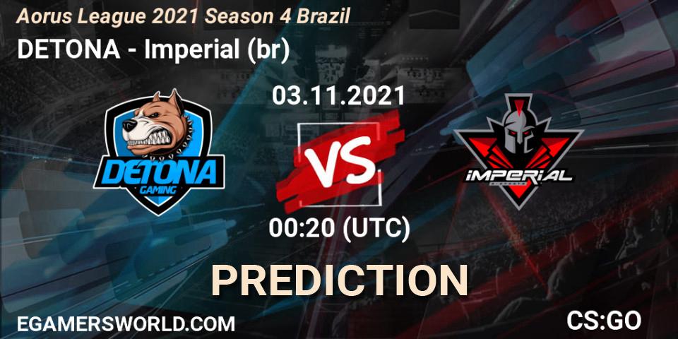 DETONA - Imperial (br): прогноз. 03.11.21, CS2 (CS:GO), Aorus League 2021 Season 4 Brazil
