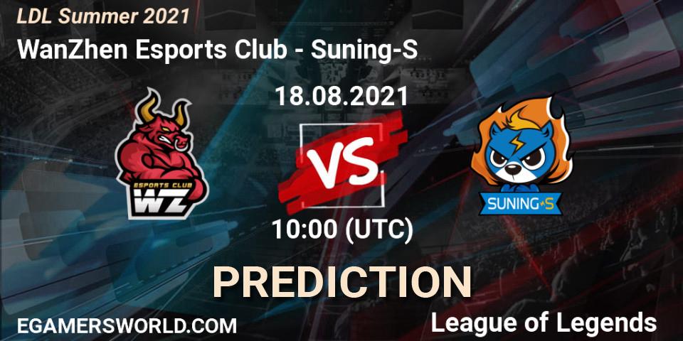 WanZhen Esports Club - Suning-S: прогноз. 18.08.21, LoL, LDL Summer 2021