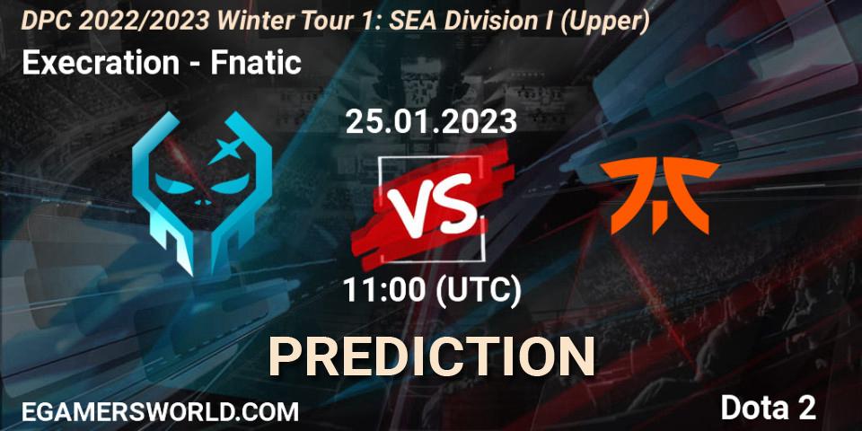 Execration - Fnatic: прогноз. 25.01.23, Dota 2, DPC 2022/2023 Winter Tour 1: SEA Division I (Upper)