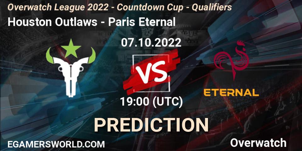 Houston Outlaws - Paris Eternal: прогноз. 07.10.22, Overwatch, Overwatch League 2022 - Countdown Cup - Qualifiers