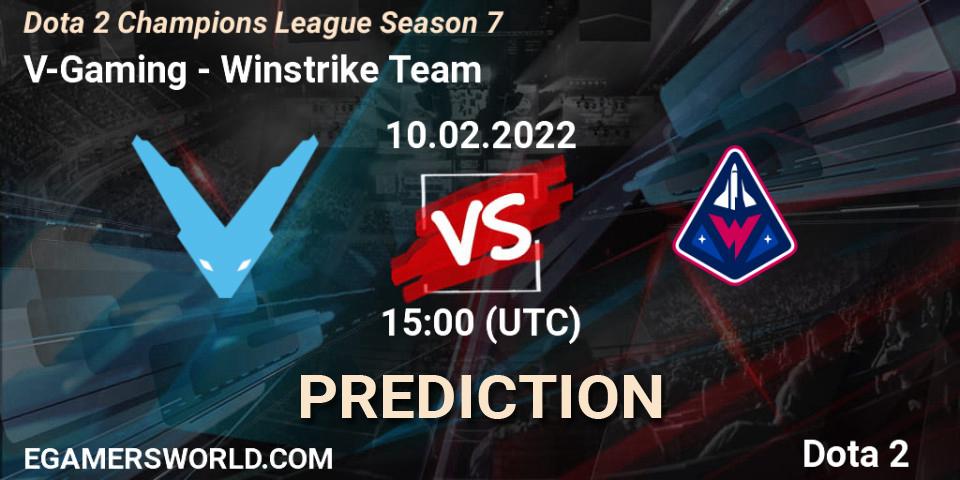 V-Gaming - Winstrike Team: прогноз. 10.02.22, Dota 2, Dota 2 Champions League 2022 Season 7