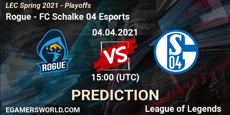 Rogue - FC Schalke 04 Esports: прогноз. 04.04.21, LoL, LEC Spring 2021 - Playoffs