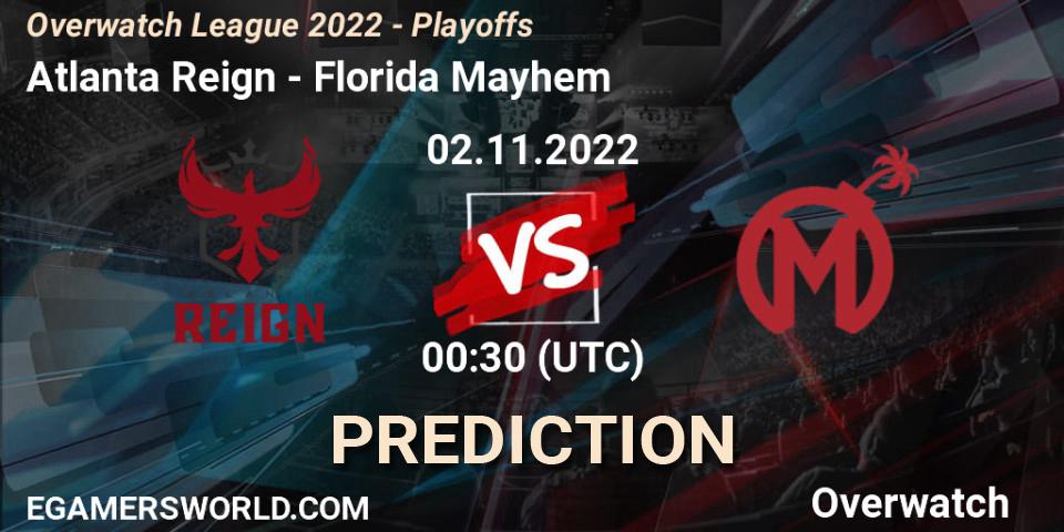 Atlanta Reign - Florida Mayhem: прогноз. 02.11.22, Overwatch, Overwatch League 2022 - Playoffs