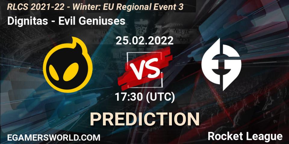 Dignitas - Evil Geniuses: прогноз. 25.02.22, Rocket League, RLCS 2021-22 - Winter: EU Regional Event 3