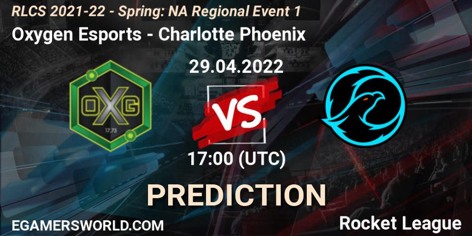Oxygen Esports - Charlotte Phoenix: прогноз. 29.04.22, Rocket League, RLCS 2021-22 - Spring: NA Regional Event 1