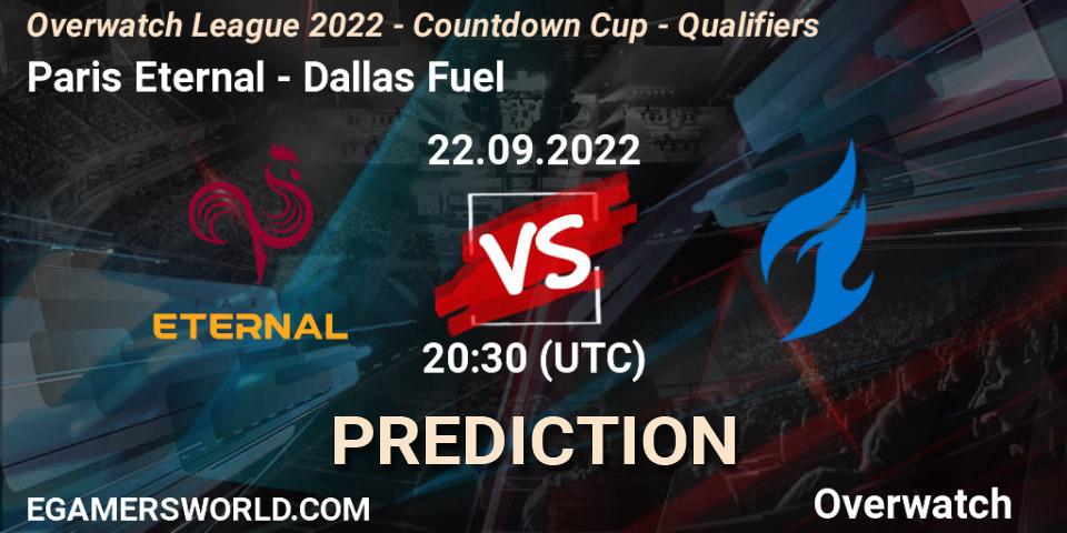 Paris Eternal - Dallas Fuel: прогноз. 25.09.22, Overwatch, Overwatch League 2022 - Countdown Cup - Qualifiers