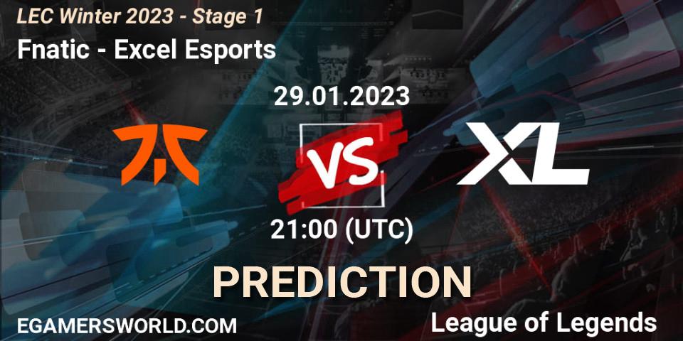 Fnatic - Excel Esports: прогноз. 29.01.23, LoL, LEC Winter 2023 - Stage 1